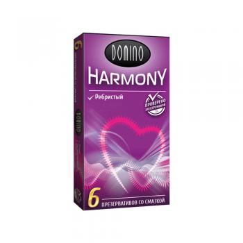 Презервативы с рёбрышками Domino Harmony - 6 шт