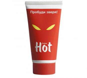 Возбуждающая гель-смазка HOT с женьшенем - 50 мл