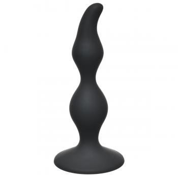 Чёрная анальная пробка Curved Anal Plug Black - 12,5 см