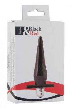 Черная водонепроницаемая вибровтулка Black Red - 12,7 см